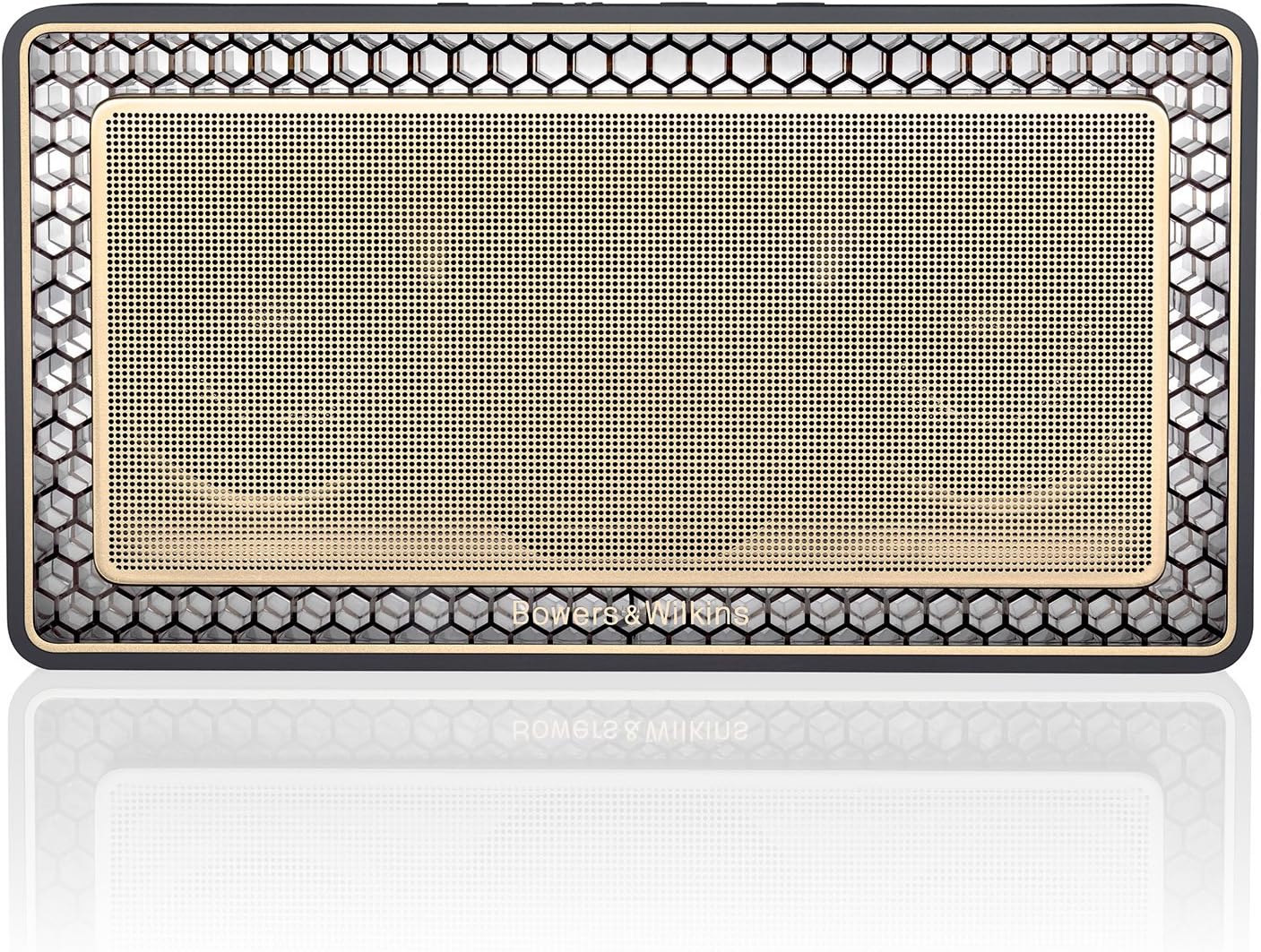 Bowers & Wilkins T7 Portable Bluetooth Speaker, Excellent Bass, Gold Edition