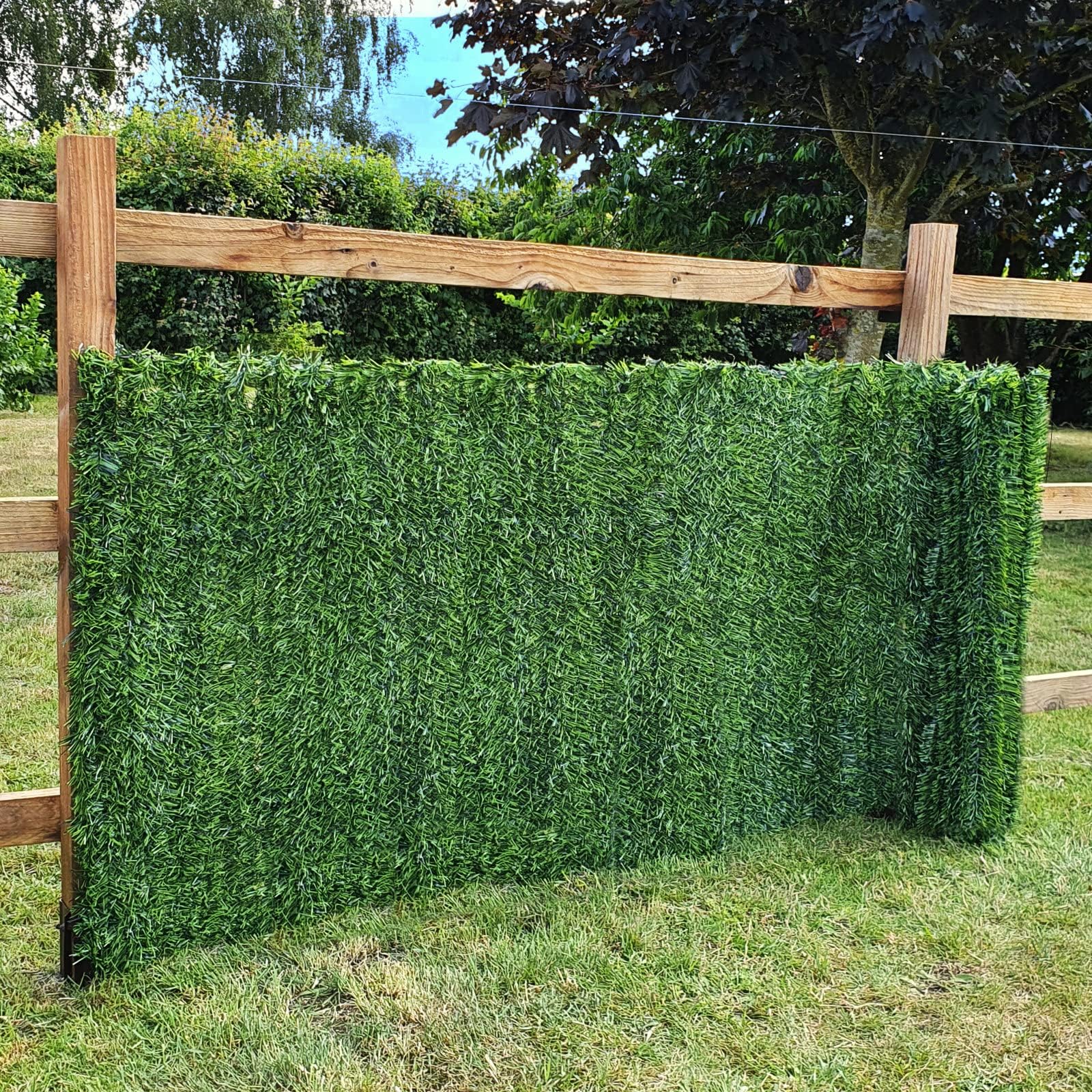 Artificial Conifer Hedge Plastic Privacy Screening Garden Fence 1m High x 3m Long (3ft 3" x 9ft 10")