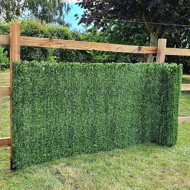 Artificial Conifer Hedge Plastic Privacy Screening Garden Fence 1.5m High x 3m Long (4ft 11" x 9ft 10")
