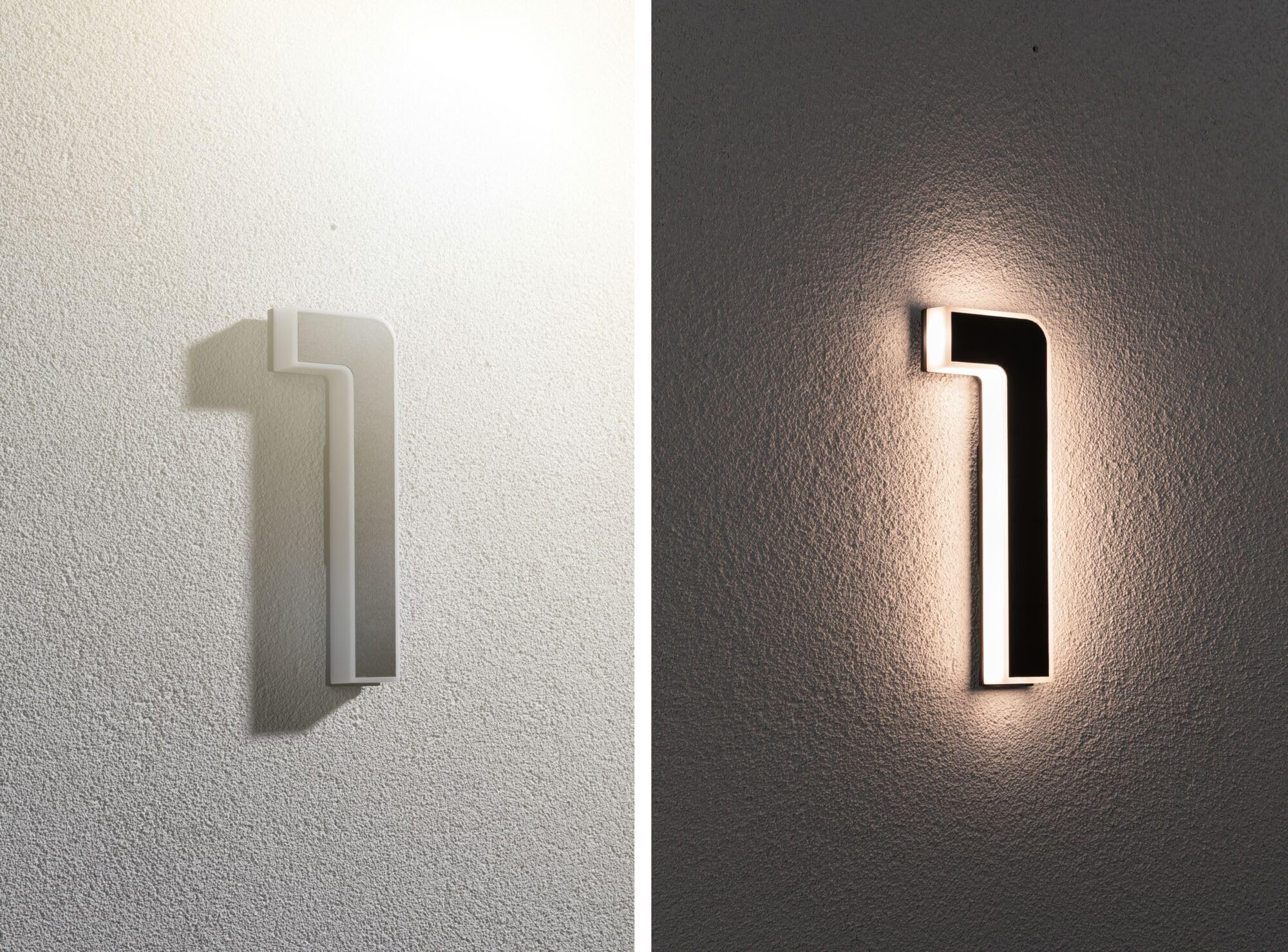 Paulmann 79842 LED Solar Hausnummer 1 IP44 Warmweiß Akku wechselbar incl. 1 x 0,2 Watt Solarleuchte, Solarlampe Kunststoff Solarlicht 3000 K, Schwarz