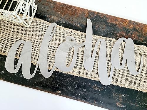Miniatura 266 de Steel Metal Script Word Art - Various Sizes and Finishes (cheers Small 12.5x6", Raw, Unfinished Steel)
