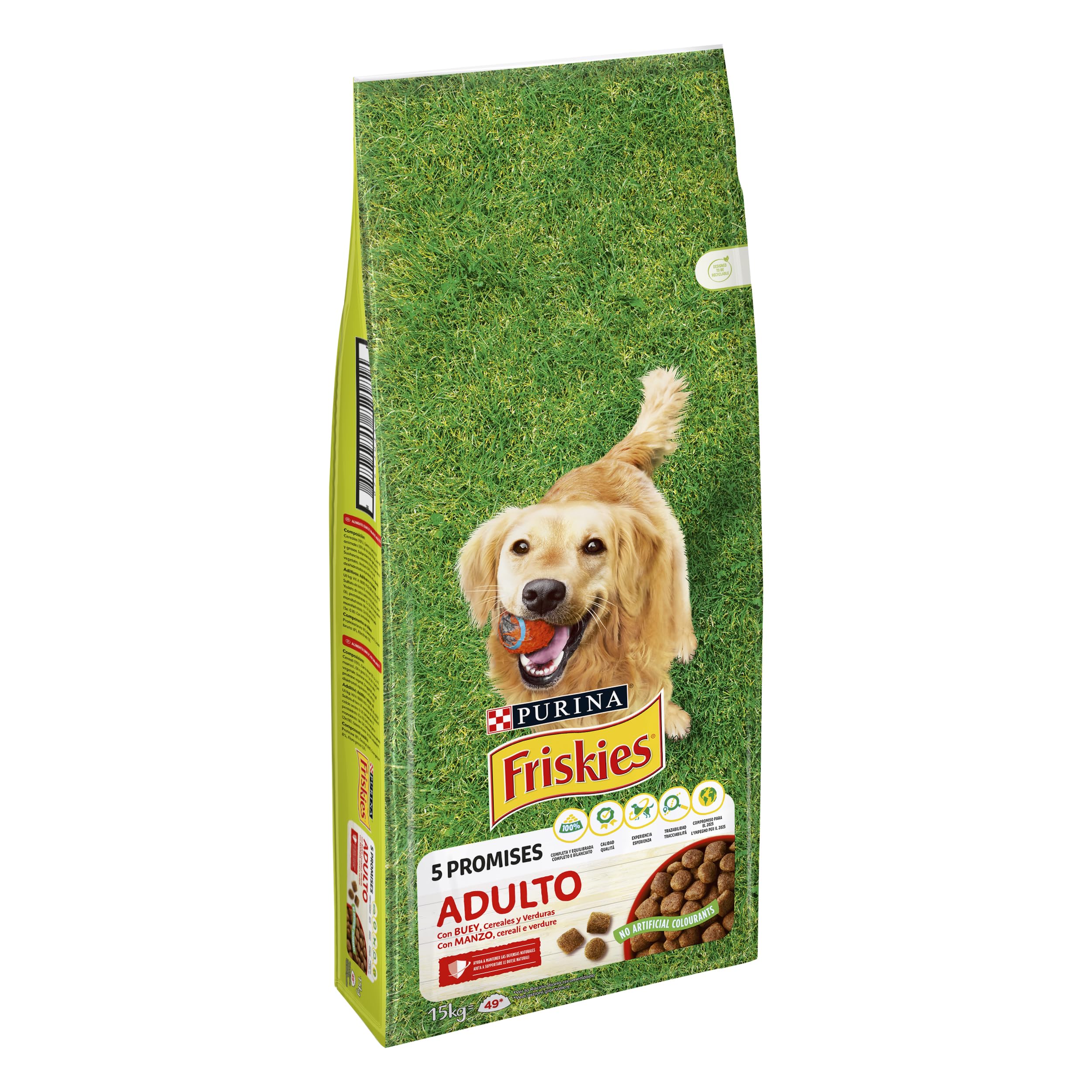 Friskies Pienso pienso perro Adulto Buey&Verduras15 kg
