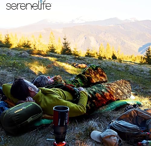 Miniatura 6 de SLSBCA.5 - Saco de dormir para mochileros, equipo de campamento, saco de dormir doble para adultos/adolescentes con 2 almohadas, saco de dormir