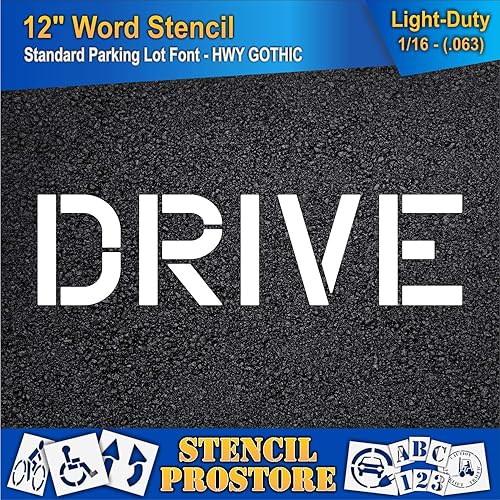 Miniatura 3 de Plantillas de marcado de pavimento  Plantilla de unidad de 12 pulgadas  12 x 46 x 116 pulgadas (63 mil)  Ligero