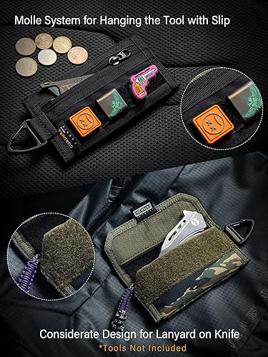 Miniatura 6 de TACTICAL GEEK - Organizador de bolsa de almacenamiento A2 M EDC, monedero de nailon, bolsillo de almacenamiento EDC multiusos, organizador de