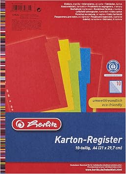 Herlitz A4 Index Labels - Manila
