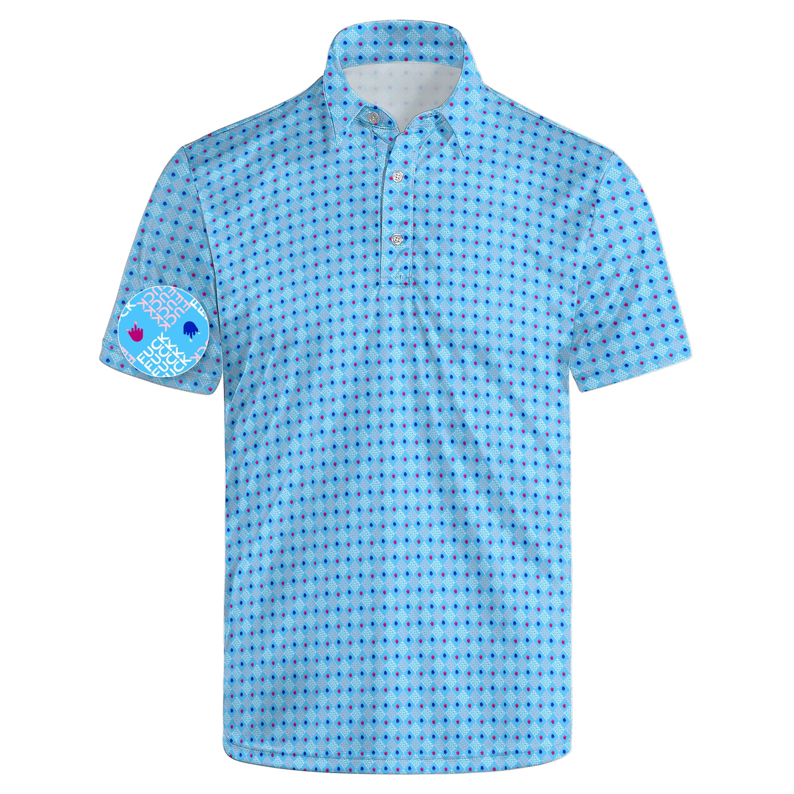 Mens Funny Golf Polo Shirts Short Sleeve Quick Dry Polo Shirts