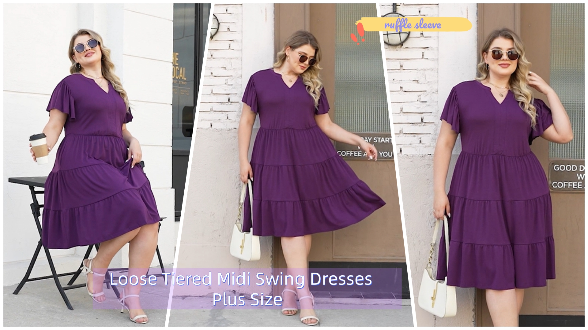 Nemidor Womens Plus Size Summer Midi Dress Tiered Casual Loose Swing Dresses  with Ruffle Sleeve and Pocket 16-26(596,16,ArmyGreen) at Amazon Women's  Clothing store