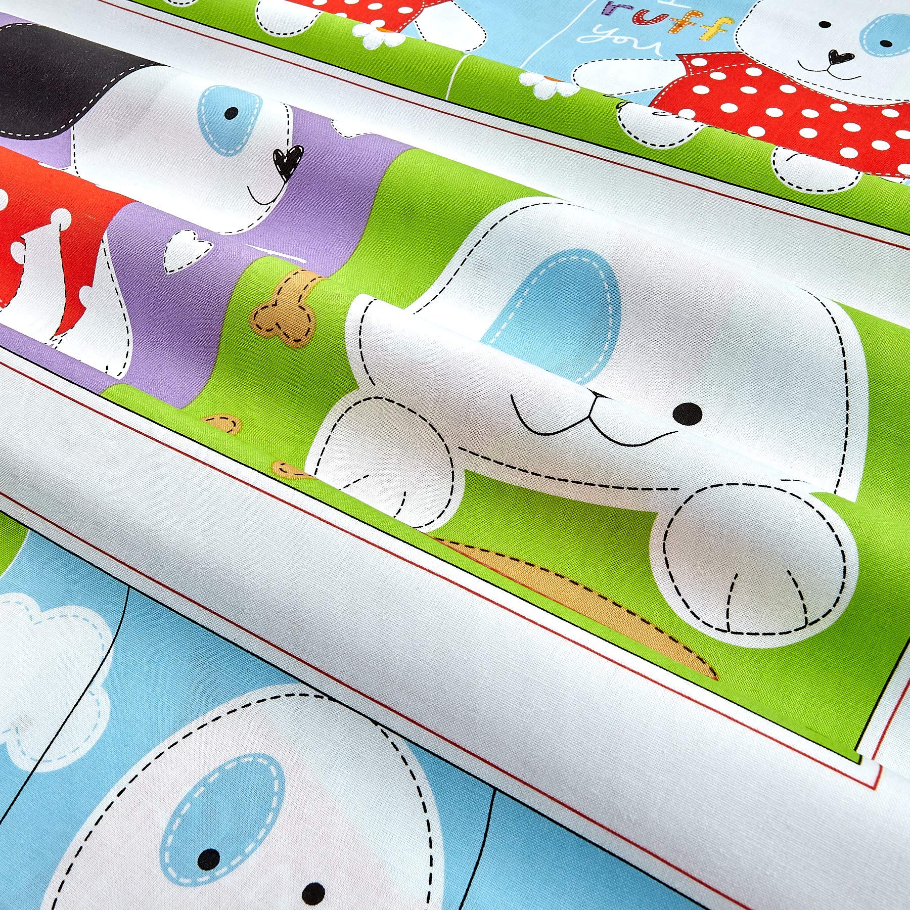 Studio E Huggable & Loveable I Ruff You Soft Book Panel, Fabric by the Yard - Image 4