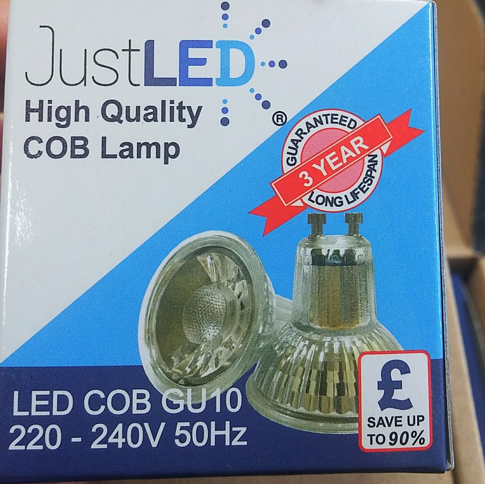 GU10 Ampoule LED Blanc jour, 5000 K 7 W pour Downlight Spot d'éclairage, éclairage encastré non dimmable AC200–240 V Lot de 10 (remplacement pour 70 W Spot halogène) [Classe énergétique A +]