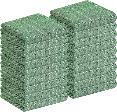 Miniatura 133 de Homaxy Toallas de cocina de rizo de algodón 100% (gris oscuro, 13 x 28 pulgadas), diseño a cuadros, suaves y súper absorbentes, paquete de 8