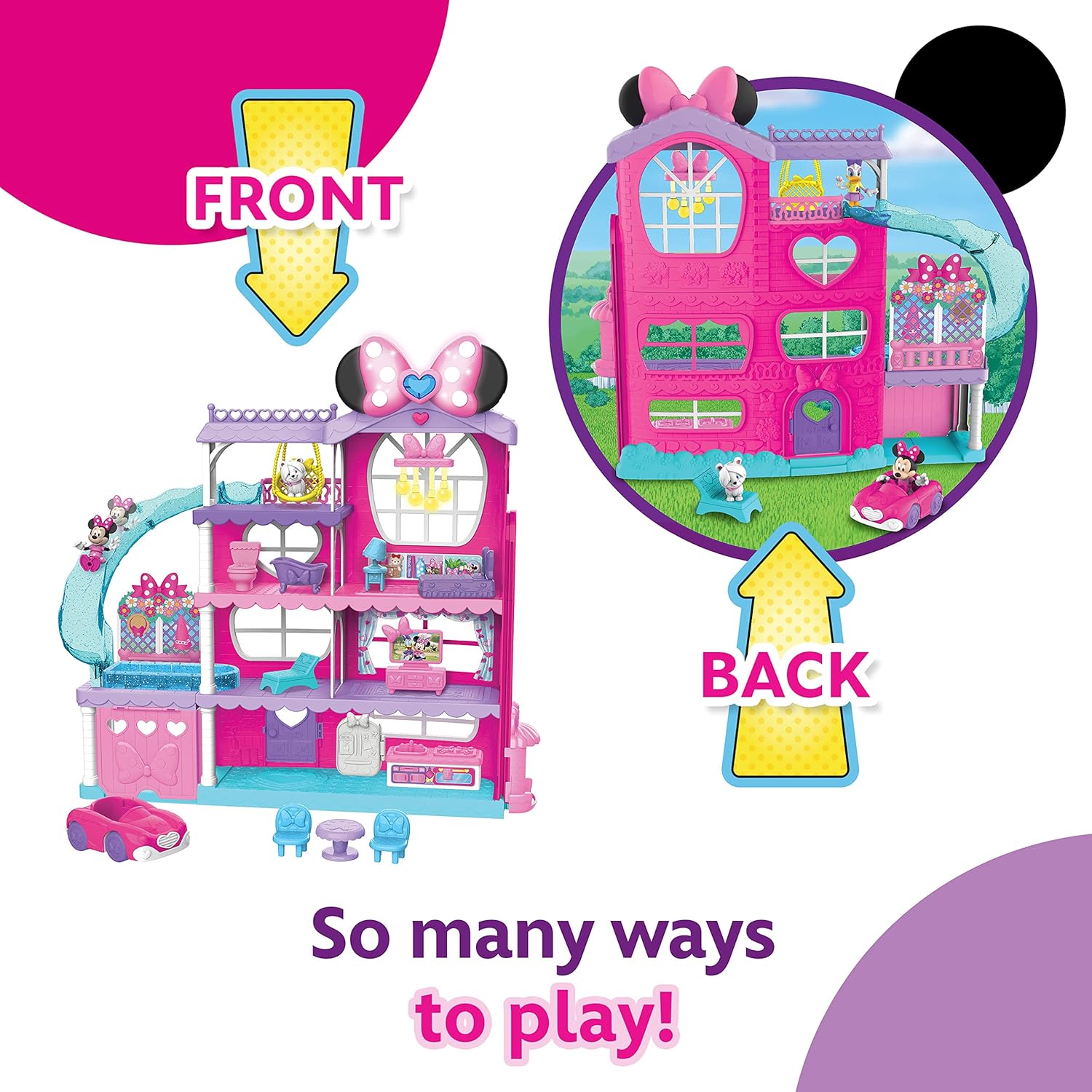 Just Play Minnie Mouse Ultimate Mansion Playset, Kids Toys for Ages 3 Up : Toys & Games