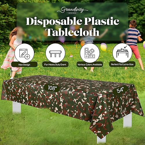 Miniatura 8 de Mantel de plástico de alta calidad - 54in. x 108 pulgadas. Grandipity - Mantel rectangular (6 y 12 unidades), Holiday