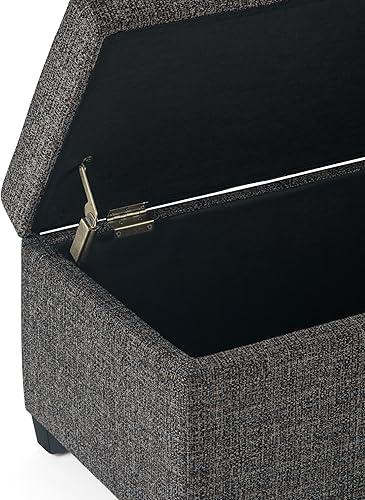 Miniatura 148 de Otomana rectangular de almacenamiento de cuero sintético Simpli Home Avalon., Cuero, Marrón Azul,Marrón Chocolate,Cloud gris,Gris oscuro,Azul