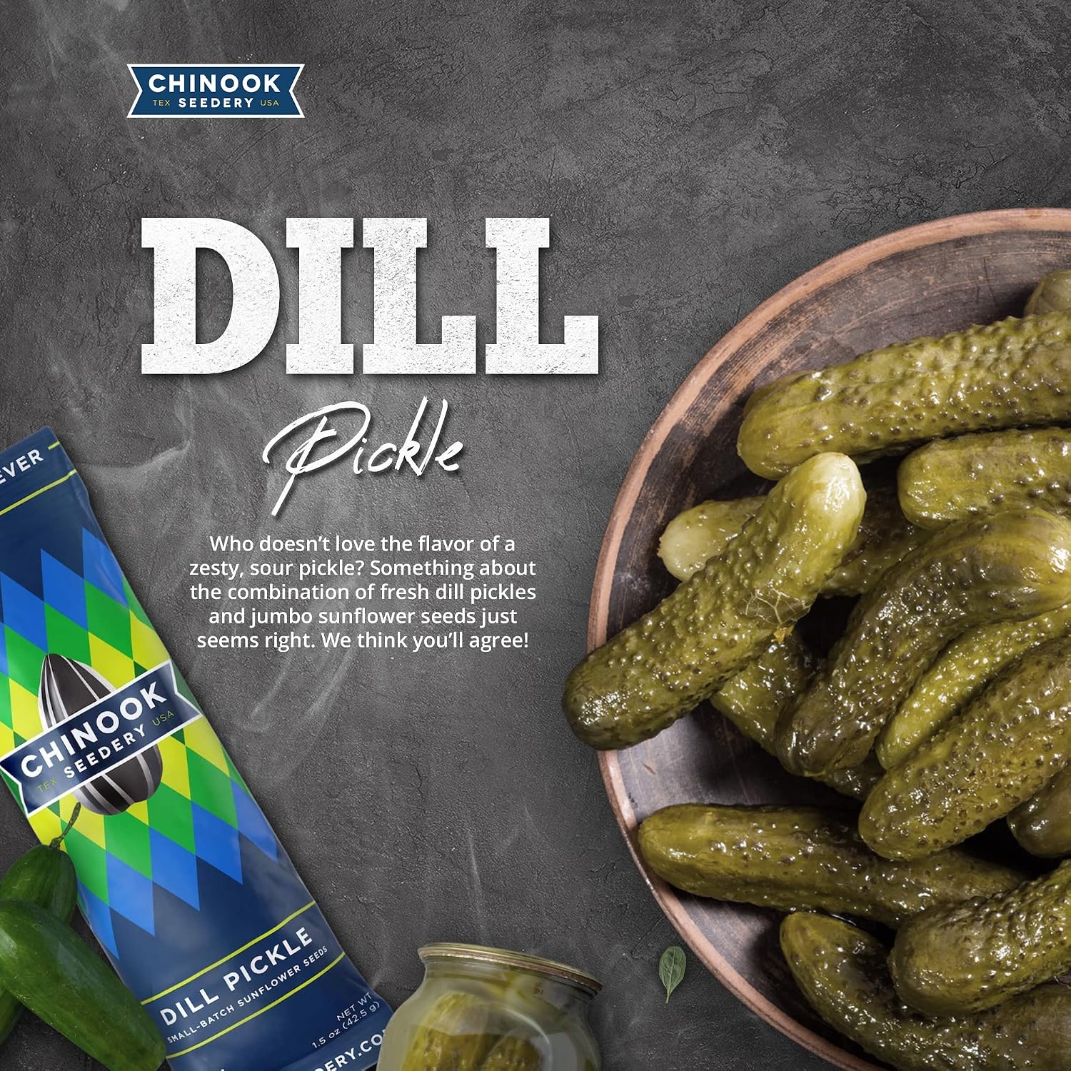Chinook Seedery Dill Pickle 4oz (12 Pack) & Smokehouse BBQ 4oz (3 Pack) Combo - Roasted Jumbo Sunflower Seeds - Keto Snacks - For Snack Packs - Gluten Free, Non GMO Snack Food Gifts image 4