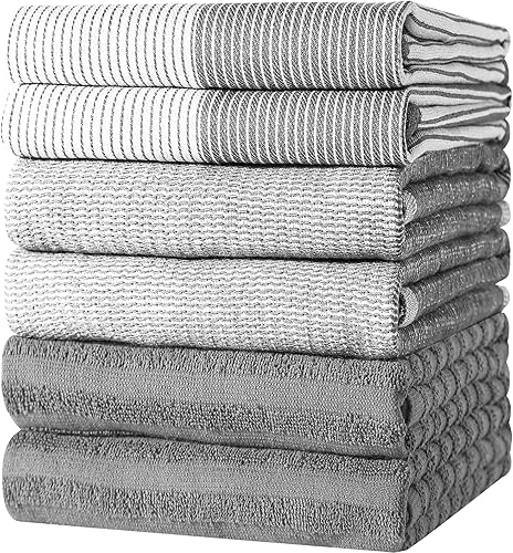 Miniatura 1 de HYER KITCHEN Toallas de cocina de alta calidad, toallas grandes de algodón, toallas de mano planas y de rizo altamente absorbentes, con lazo para