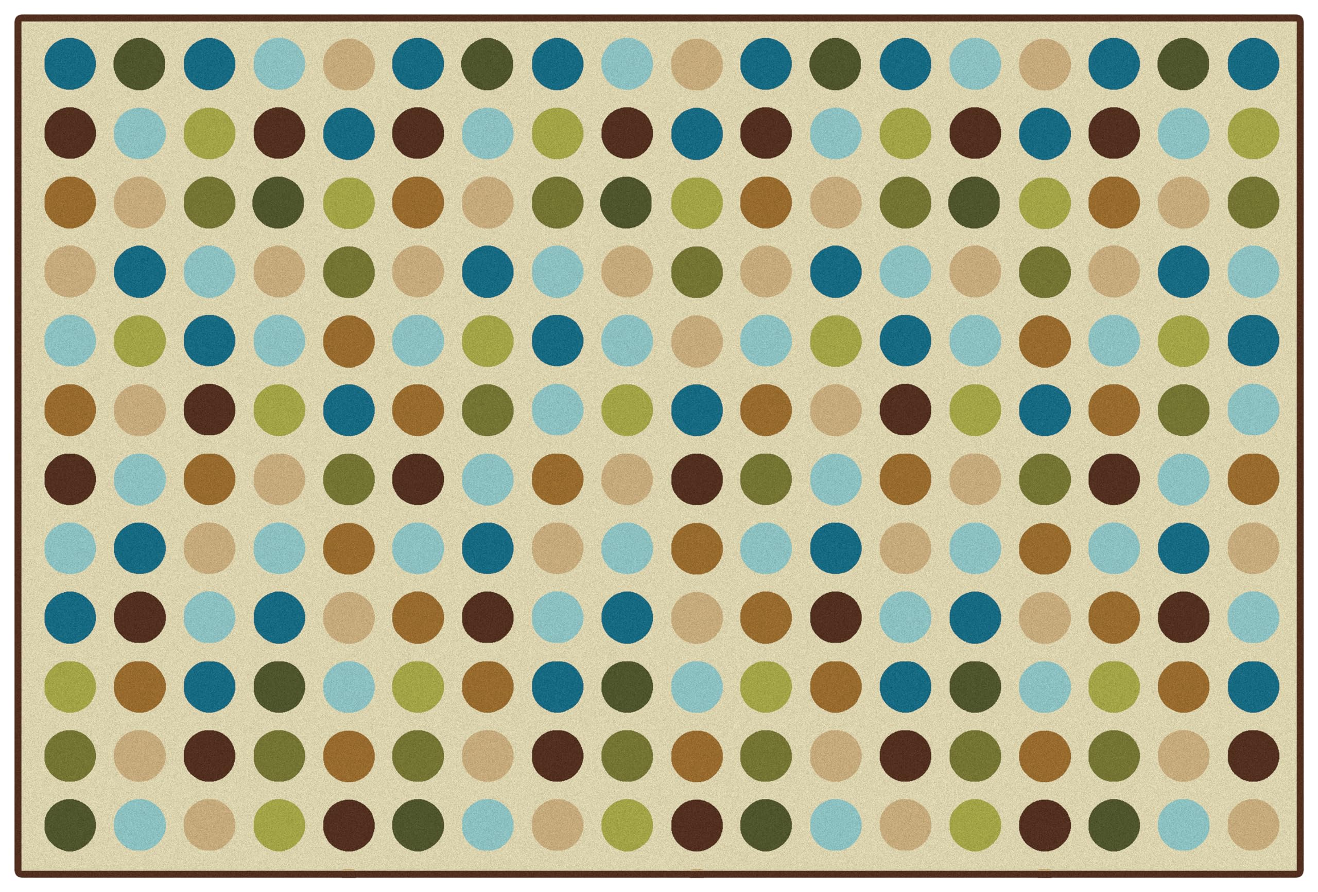 Carpets for Kids KID$Value Plus 73.55 Microdots Polka Dots Value Classroom Kids Room Rug 6ft x 9ft Rectangle Tan