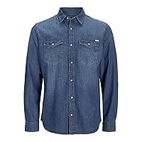 JACK & JONES Jjesheridan Shirt L/s, Camicia in jeans Uomo