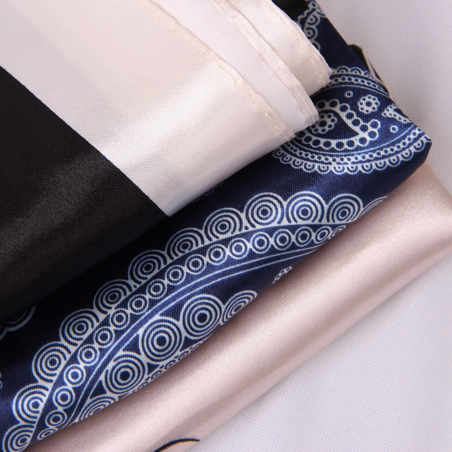 Head Scarf for Women Like Silk Scarf 3pcs Large Hair Scarves Printed Square Scarf Bandanas for Women Hair Wrapping - Image 9