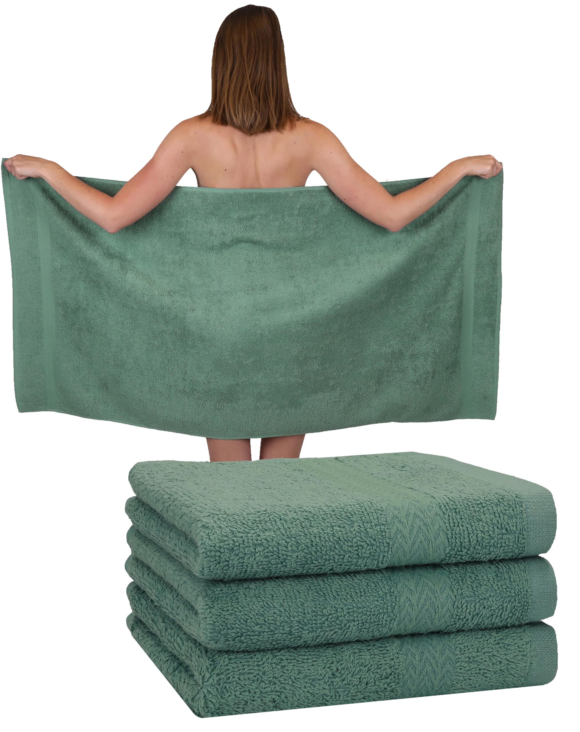Betz Duschtuch Premium – groot badstof douchehanddoek 70 x 140 cm uit 100% katoen – absorberend & zacht – hoogwaardig, onderhoudsvriendelijk handdoek voor dames & heren Kleur Ocean