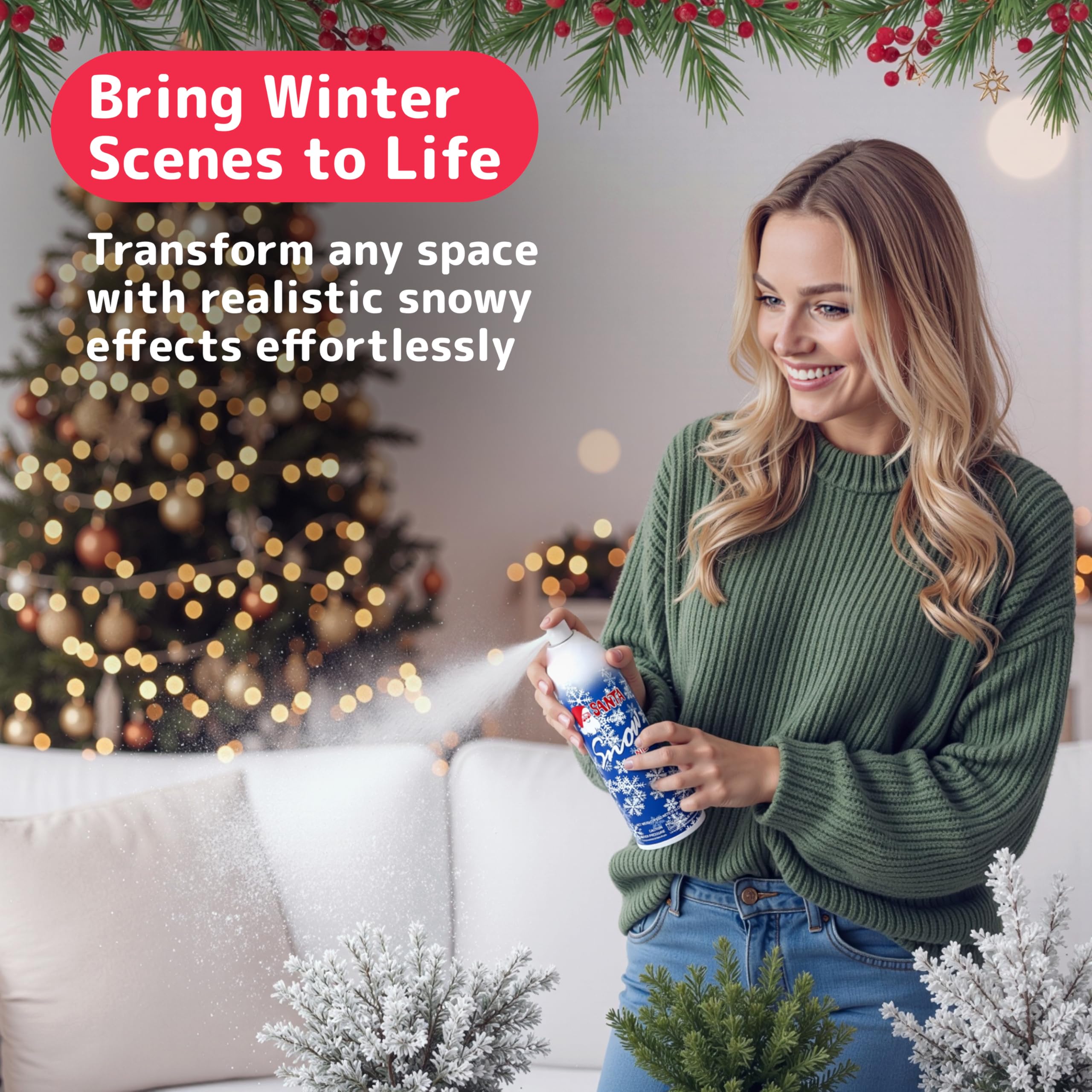 Amazon.co.jp: Prextex フェイクスノースプレー クリスマスツリー用 2