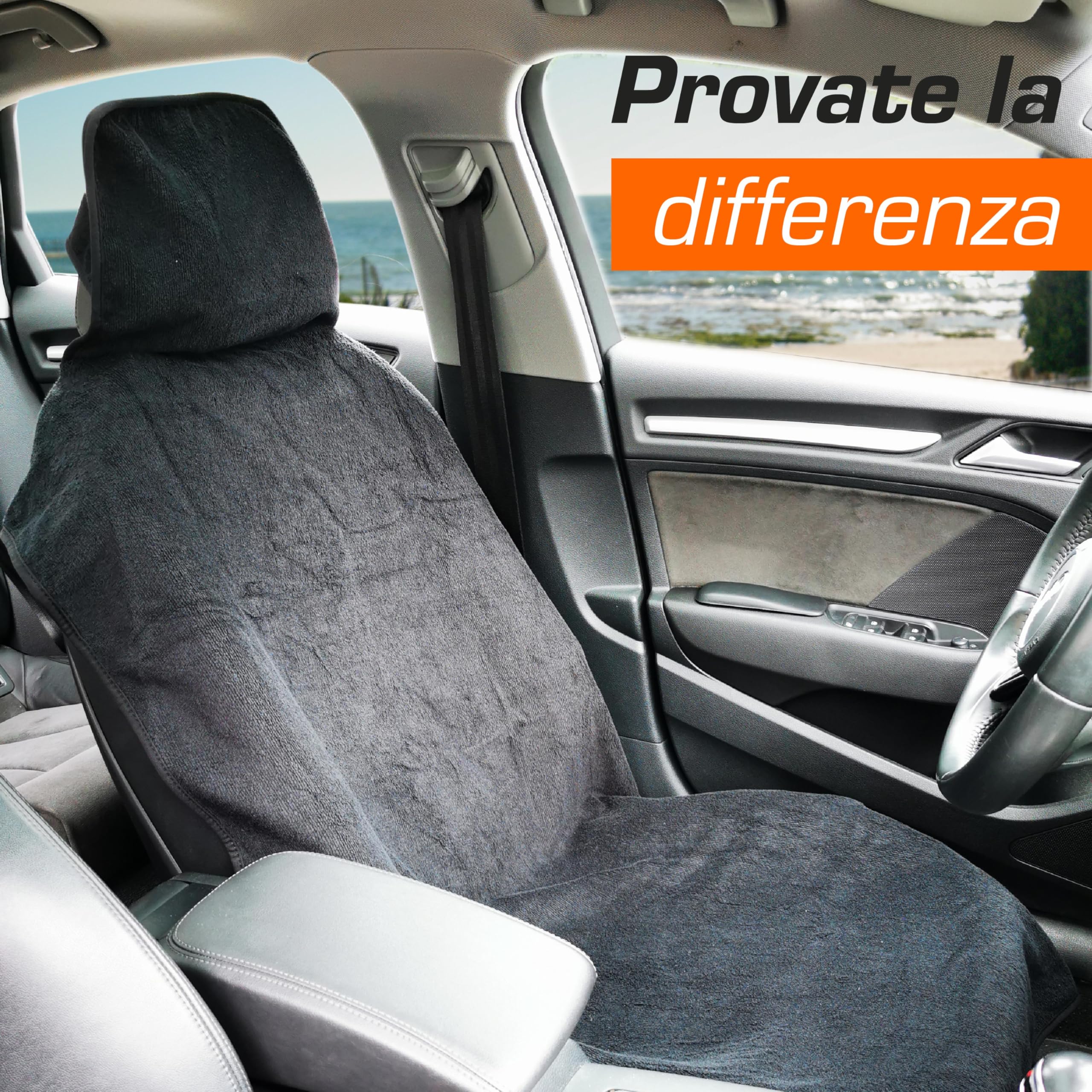 upgrade4cars 2 x Housse de Siege Voiture Universelle Avant Individuel Anti Transpiration pour Ete Sport Conducteur | Protection Siège Auto Utilitaire Universel en Coton