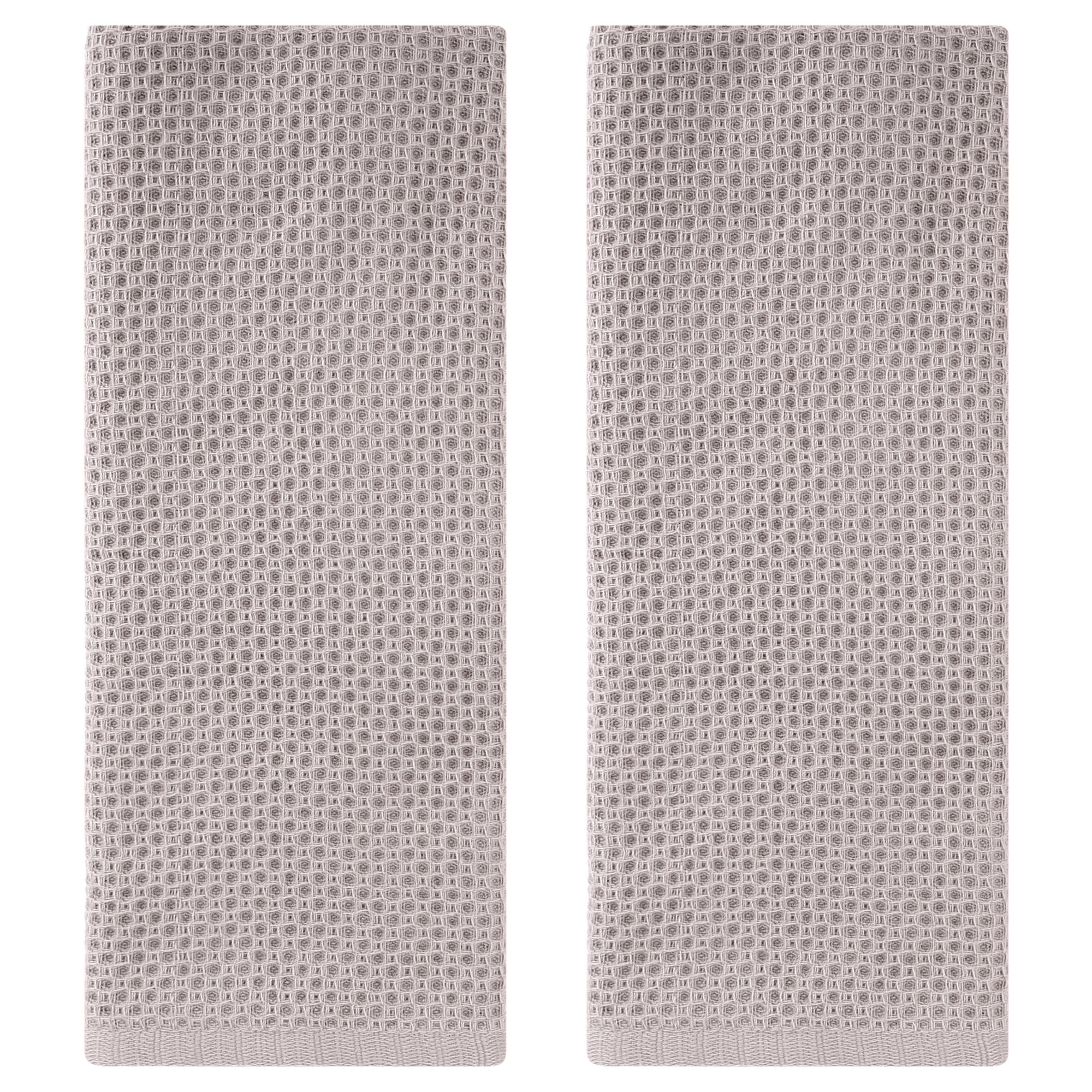 HMETOL 100% Cotton Waffle Weave Soft Absorbent Quick Dry Hand Towels
