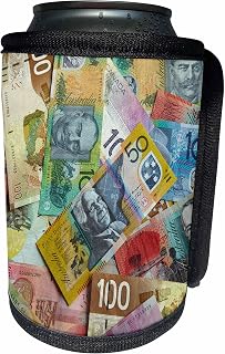 Can Cooler Bottle Wrap - Foreign currency, Australian, Canadian, and New Zealand dollars David Wall - Currency
