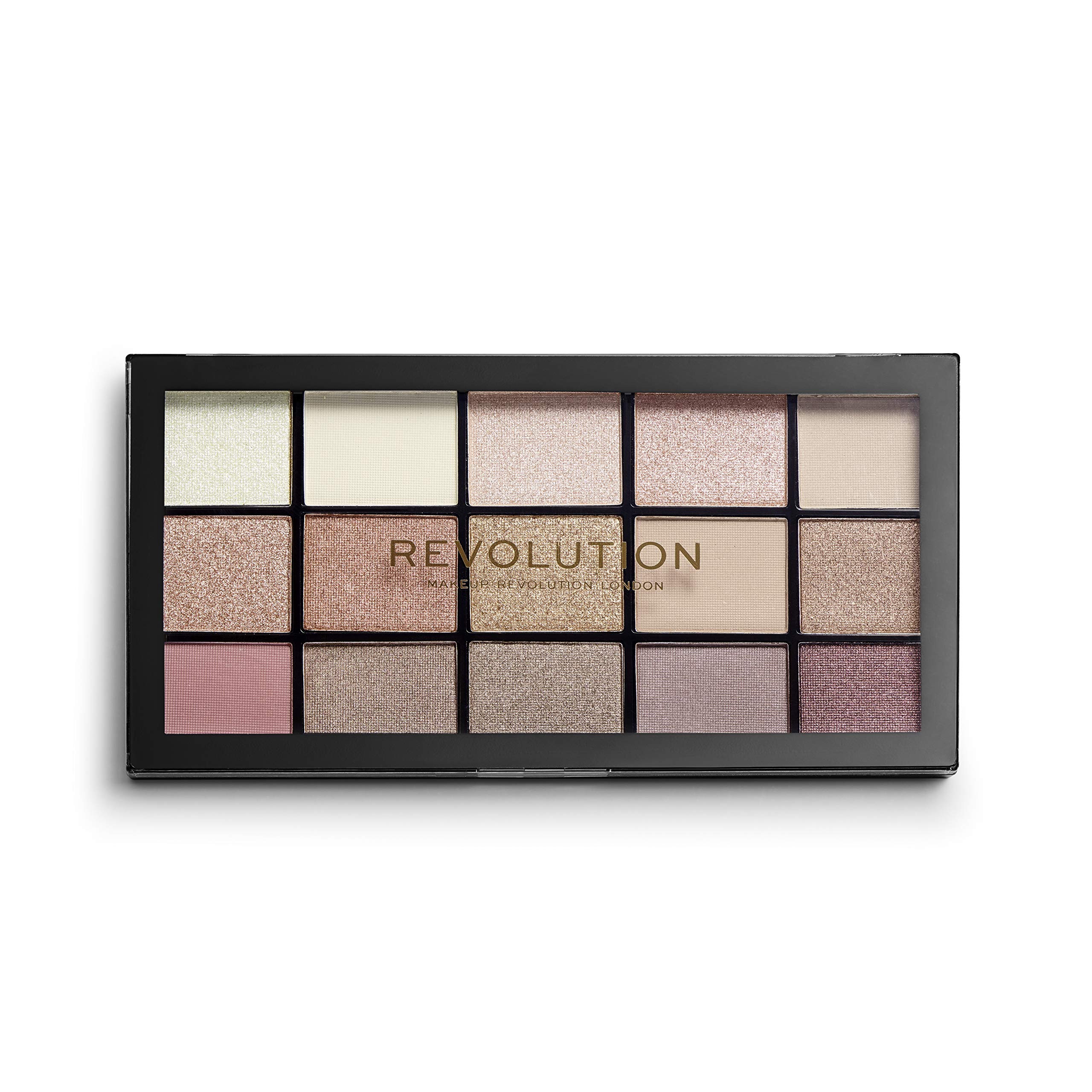 Revolution Beauty London Reloaded Eyeshadow Palette, Highly Pigmented, 15 Shades, Matte and Shimmer Finishes, Iconic 3.0, 16.5g