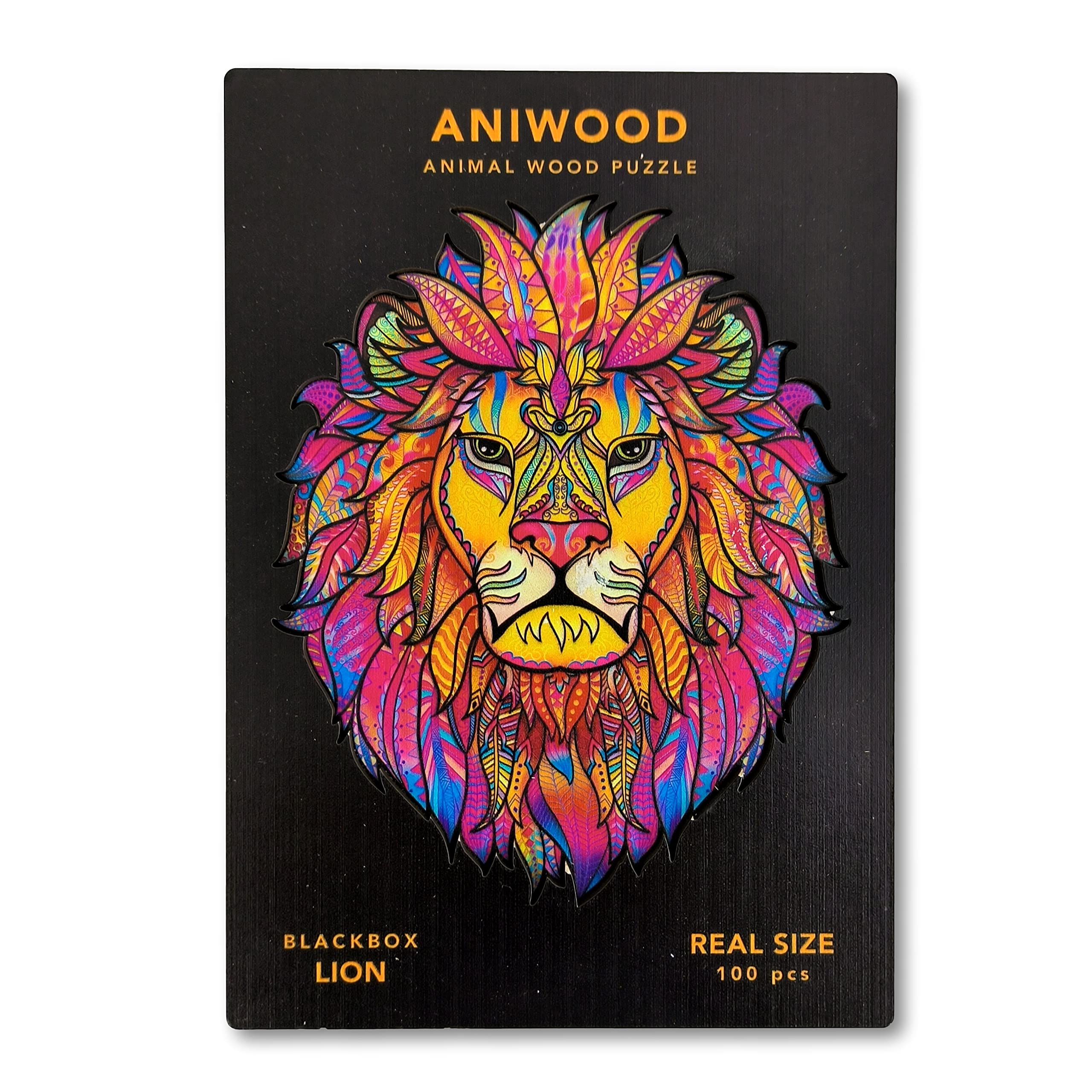 ANIWOOD Puzzle de Madera de Animales. Tapa troquelada, Caja a tamaño Real del Puzzle. 3 Modos de dificultad, Elemento Decorativo. Piezas únicas Originales de Animales (Medium, Caballito de Mar) — view 26