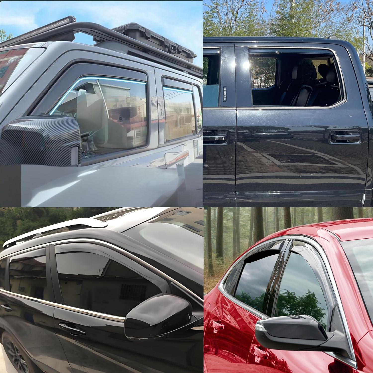 inchannel Window Visor Sun Rain Guards Compatible with Chevy Equinox 2018-2024 Wind Vent Deflector Smoke 4pc