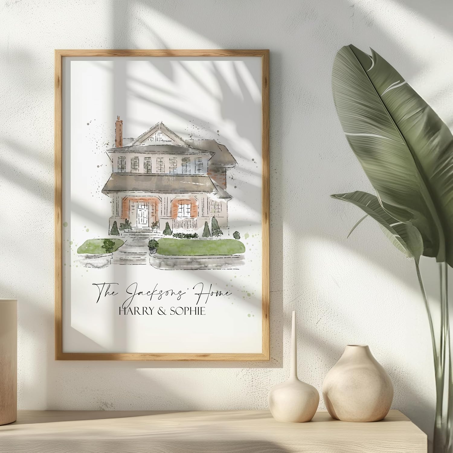 NudoHome Personalized Custom House Portrait – Hand-Drawn or Painted from Your Photo | Gift for Housewarming, Weddings, and Anniversaries, Gift