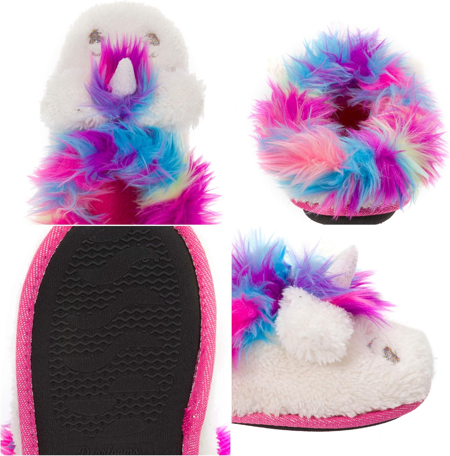  | Dearfoams Kids Toddlers Whimsical Animal Critter Washable Slipper | Slippers