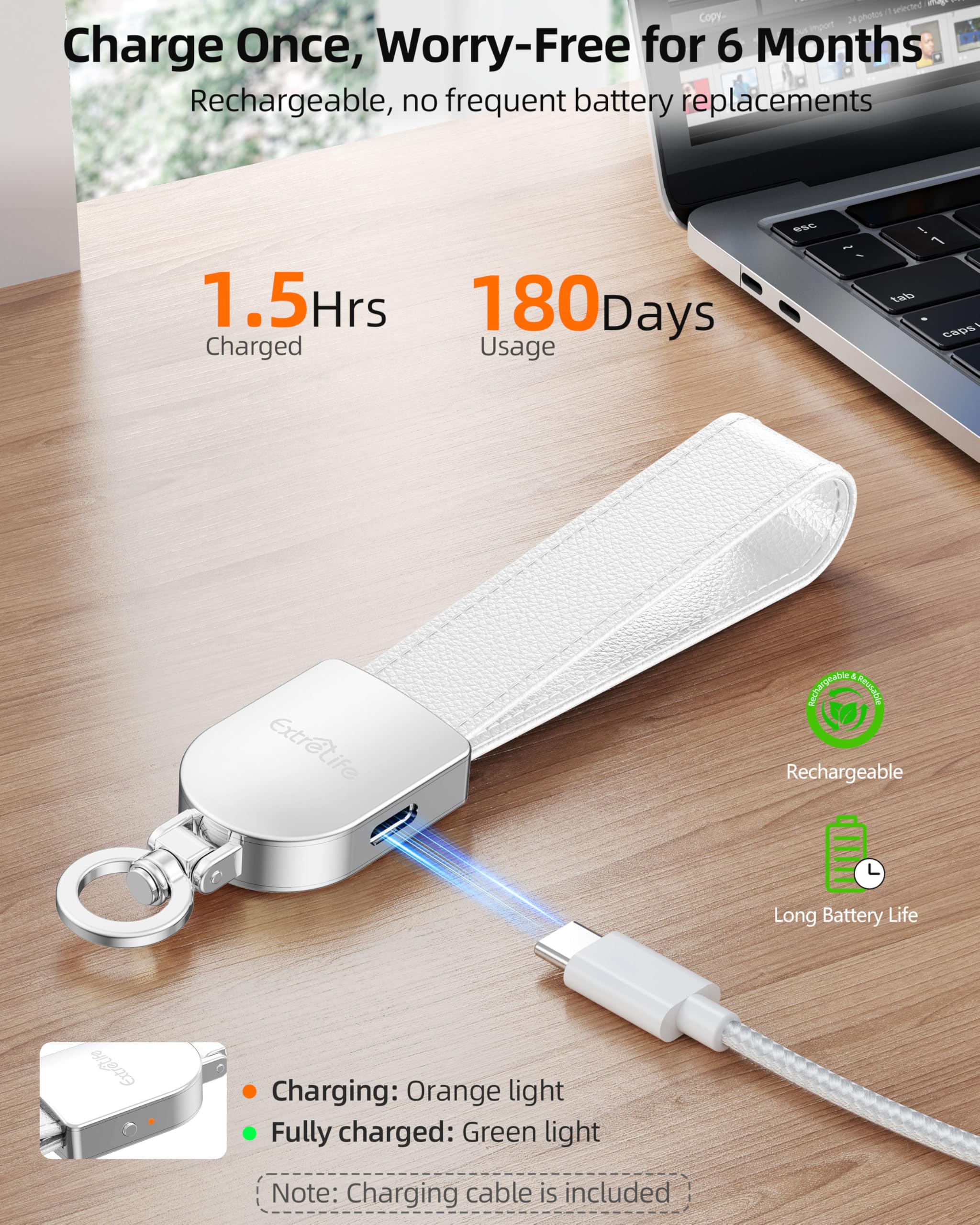 Porte-clés intelligent, fonctionne avec Apple Find My, porte-clés de voiture en cuir pour homme et femme, blanc,