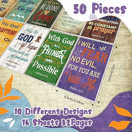 Vista 2 de CHENGU 50 cuadernos de versículos de la Biblia, diarios cristianos a granel, regalos cristianos a granel, diarios de oración religiosa, bloc