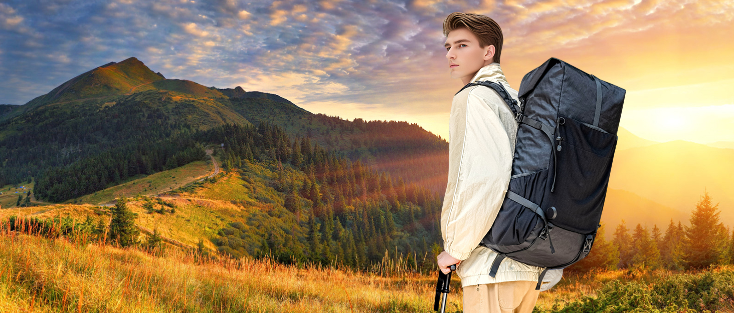 Hiking Backpack,40L to 50L Extra Large Capacity Hiking Bag,Internal Frame Camping Backpack,Upgraded X-PAC Lightweight Sport Daypack Travel Backpack Fit For Mountain Climbing Camping(Black) : Sports & Outdoors