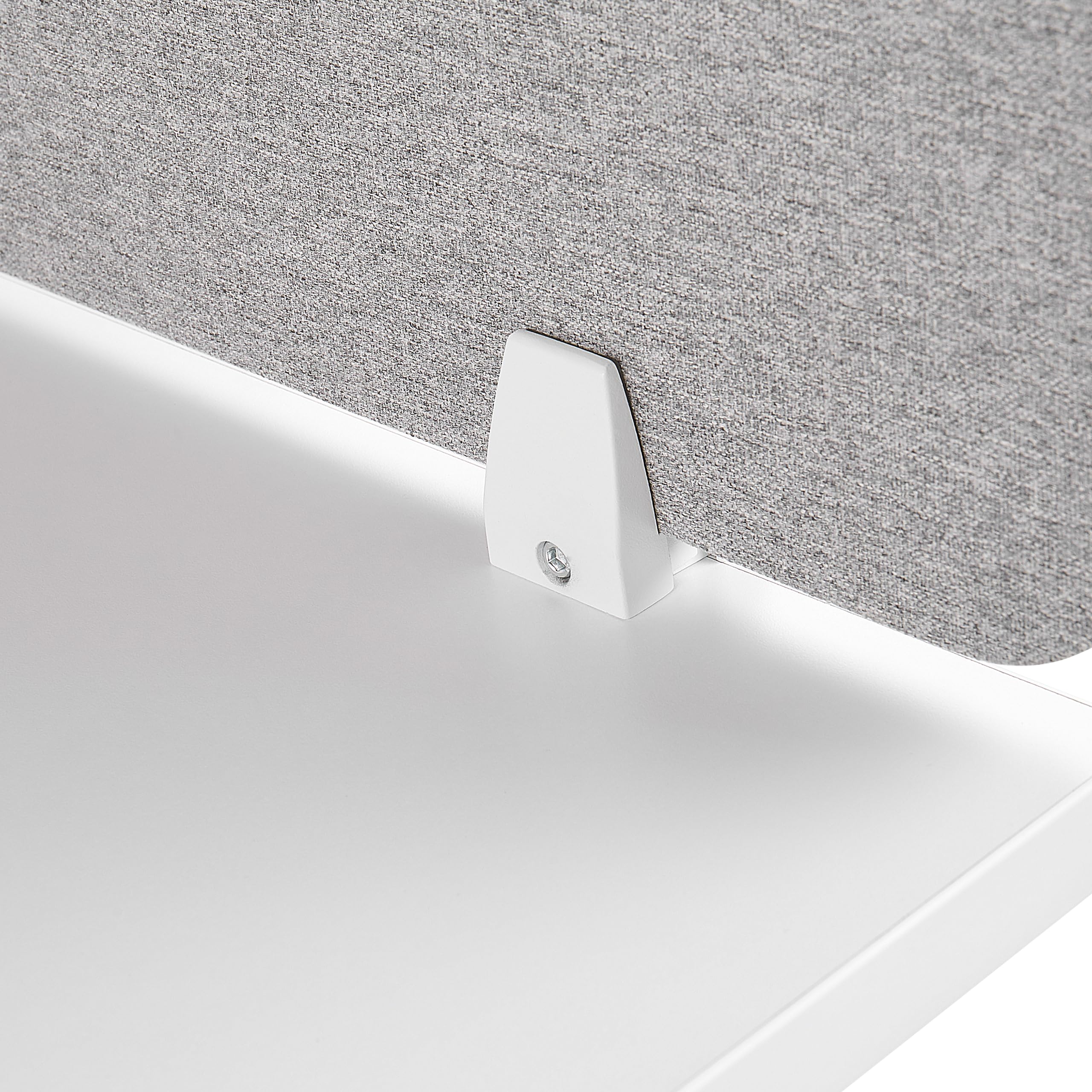 Beliani Pannello Divisorio Fonoassorbente in Pet 120 x 40 cm Grigio Chiaro