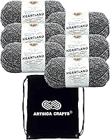 Vista 55 de Lion Brand Heartland Capitol Reef 136-140 (3 cadejos - mismo lote de tinte) Hilo estambre medio #4 acrílico para crochet y tejer con bolsa