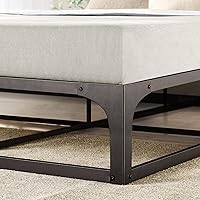 Vista 5 de Somier de cama individual Mellow 9 pulgadas, con base de colchón de láminas de acero resistente Negro