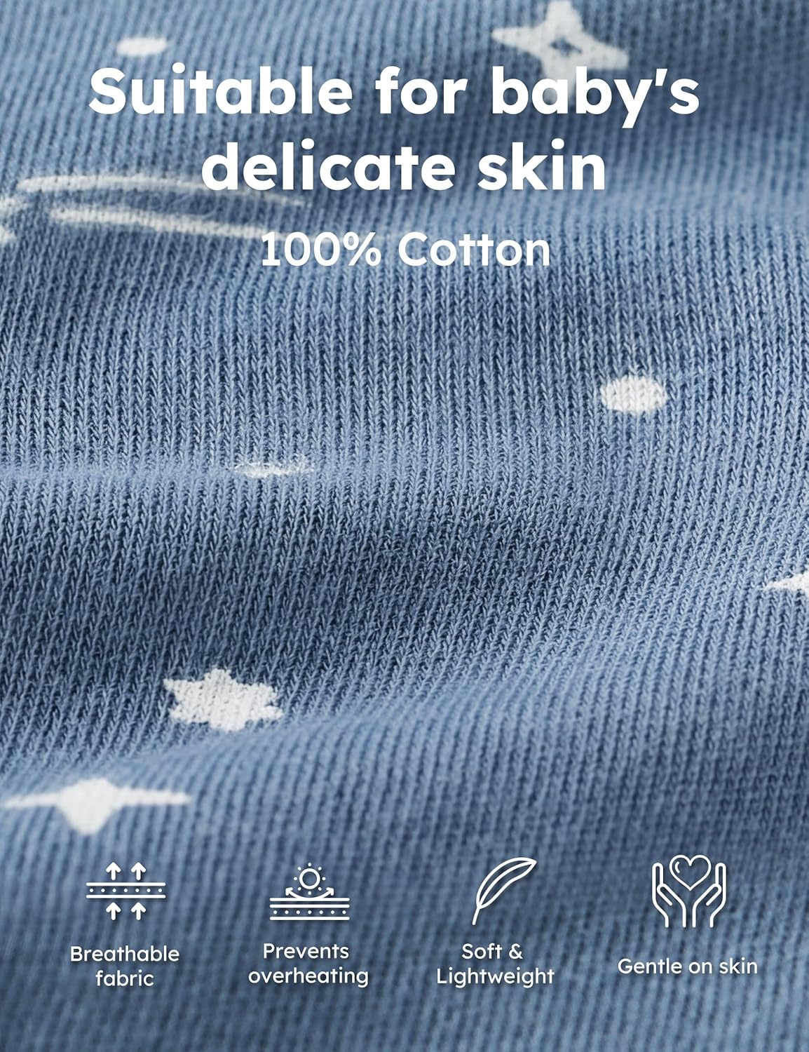 Unnivoll Newborn Sleep Sack Swaddle 100% Cotton Baby Swaddle 0-3 Months, 3-Way Adjustable Wearable Blanket, TOG 0.5, 2 Pack for Baby Boy Girl Dark Blue Planet