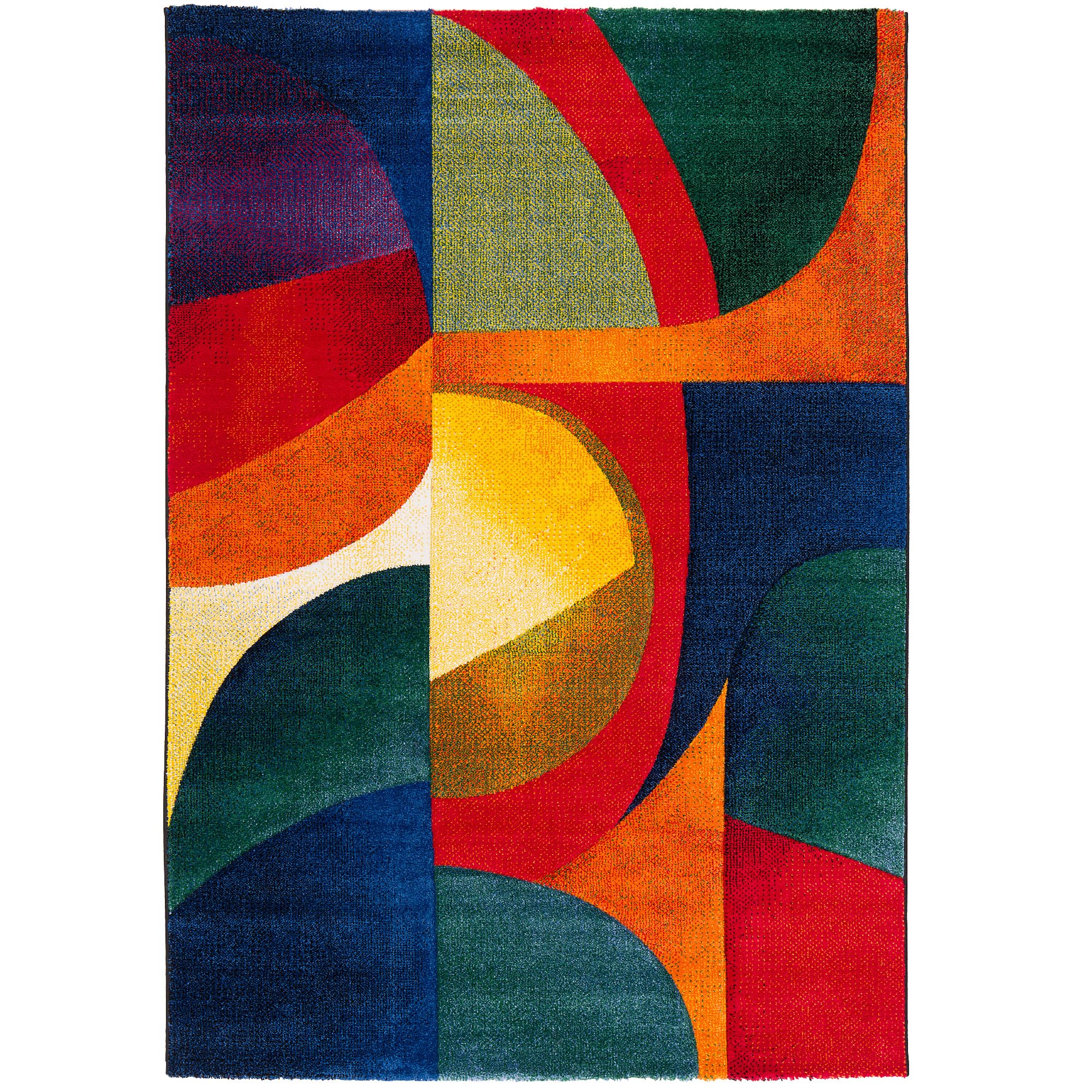 Pergamon Tapis Design Maui Moderne Vert pétrole - Tapis Moderne avec découpe en Contour et Motif Tendance - Parfait pour Le Salon, la Salle à Manger