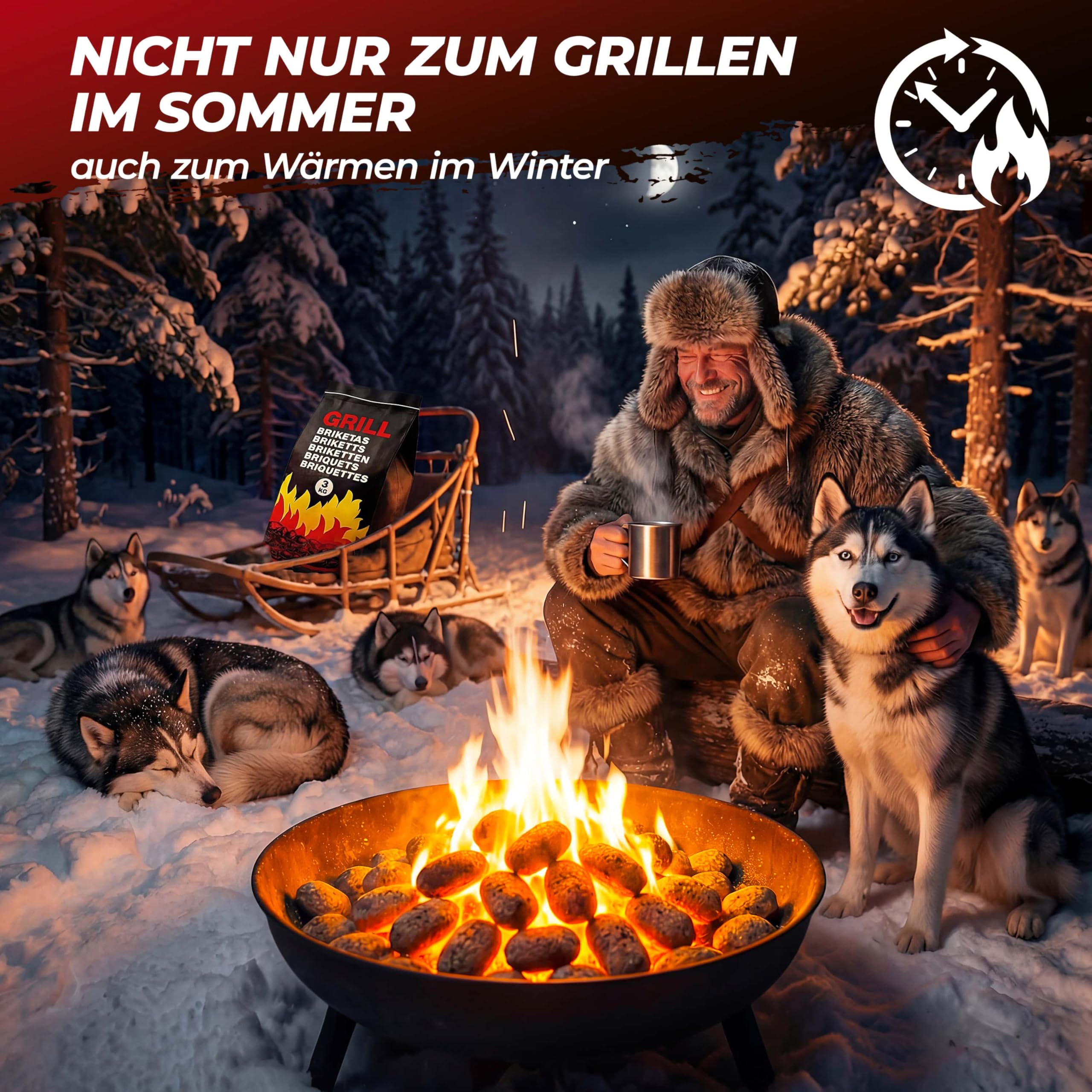 Deuba® 27 kg Grillbriketts 9 x 3 kg Holzkohle Grillkohle Holzkohlebriketts Holzkohlegrill Grill Brikett Kohle