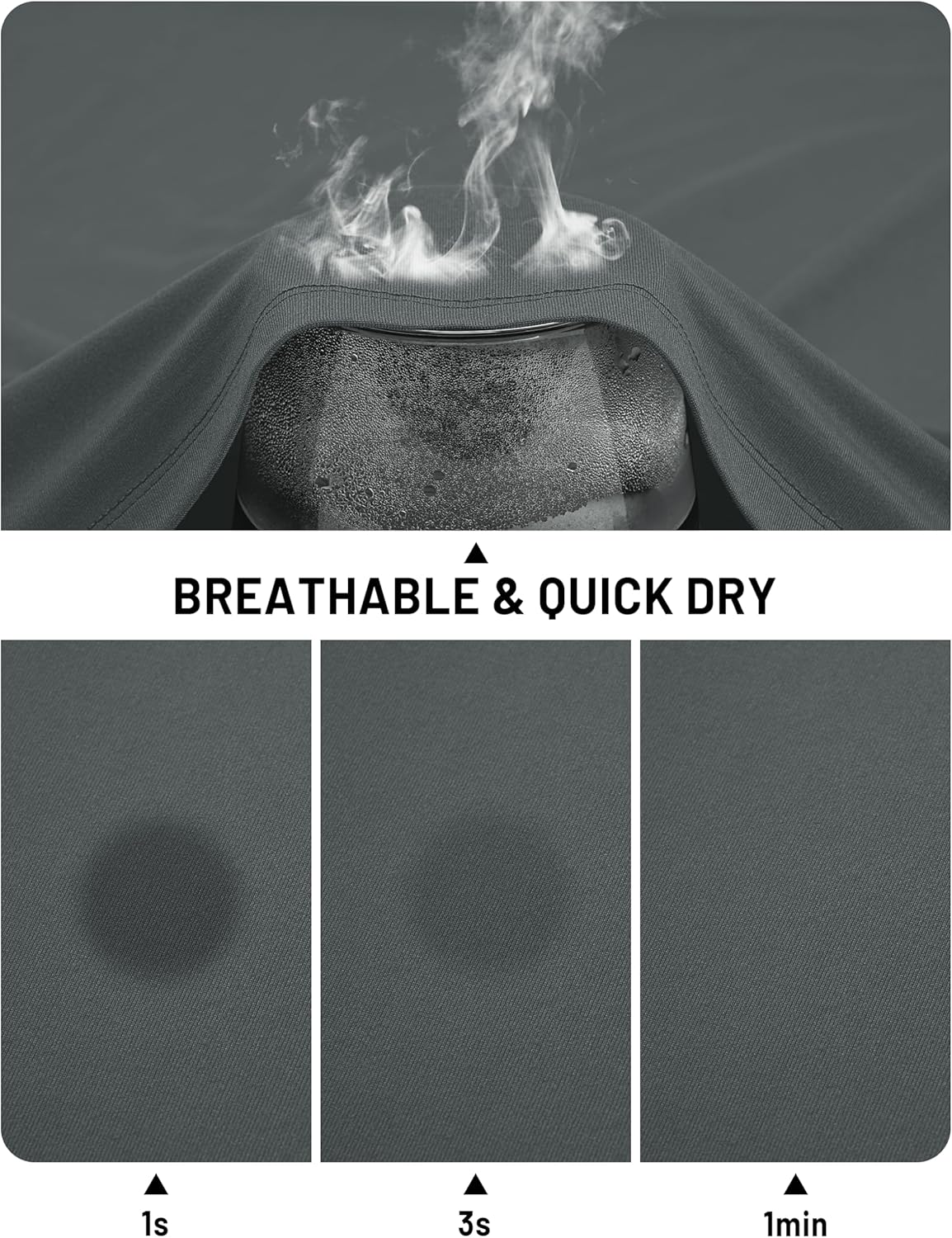 TACVASEN Mens Workout Athletic Shirts Dry Fit T-Shirts Rash Guard UPF 50+ Moisture Wicking Swim Shirts Running Gym Tee - Image 3