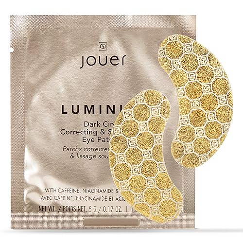 Miniatura 5 de Jouer Luminize - Parches correctores y suavizantes de círculos oscuros, sin fragancia, parches de cafeína para debajo de los ojos, tratamiento de