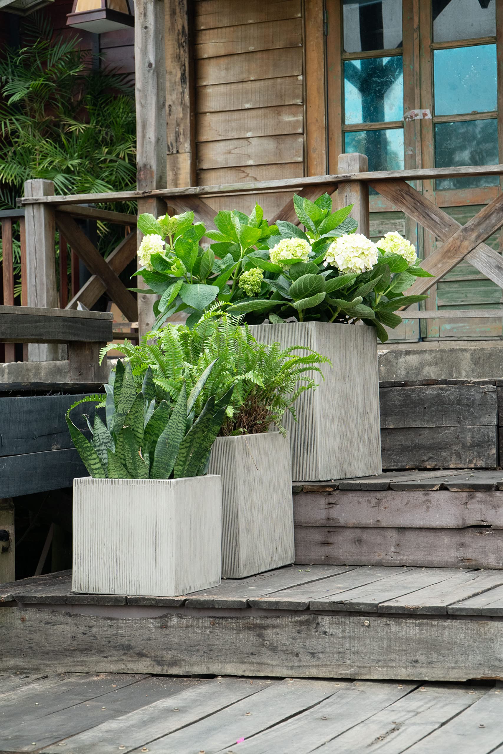 Amazon.com : Vase Source 16 Inch Square Planter - Cube Shaped