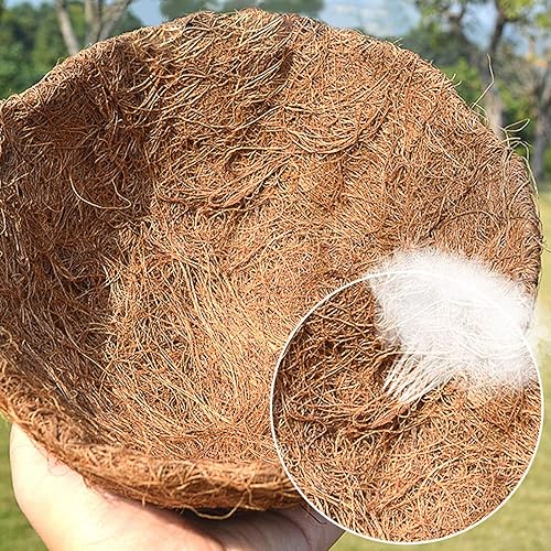 Miniatura 9 de Srliya 2pcs Round Coco Liner for Hanging Basket, Coconut Fiber Replacement Liner, Fiber Mat for Hanging Flower Pots (4)