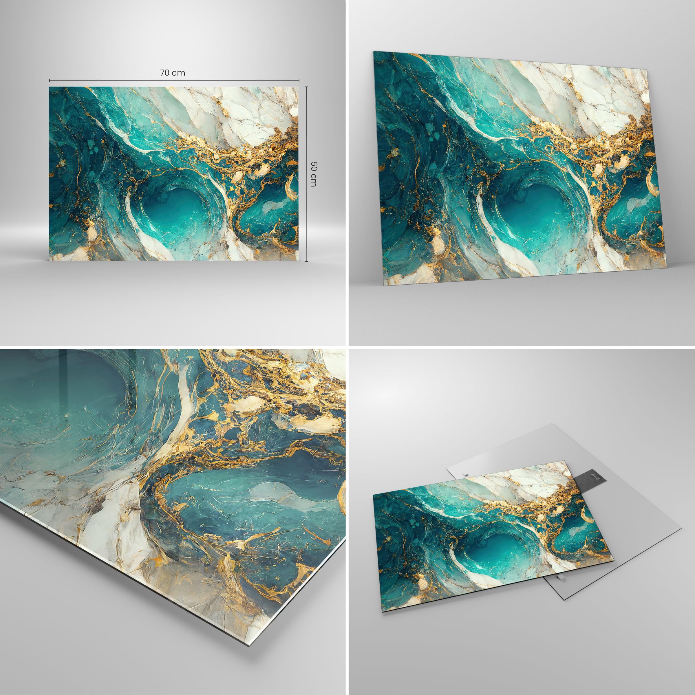 Impression sur Verre 120x50cm Tableaux Image Photo Bouche Empâtement
