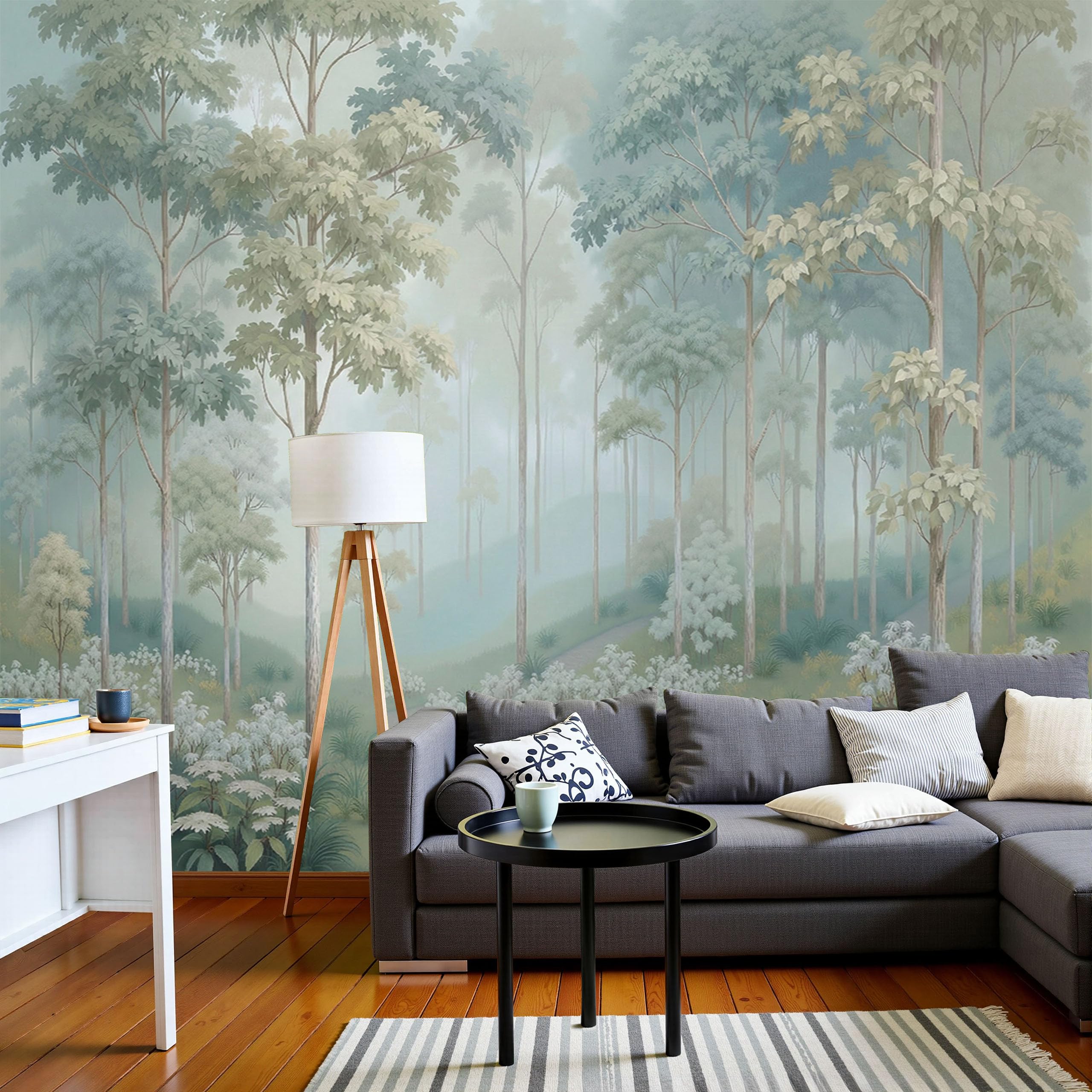 Fresque murale intissée paysages de forêt au rendu mat texturé de 250x175cm