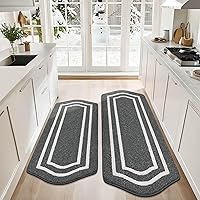 Vista 12 de COSY HOMEER Kitchen Rugs and Mats 24"x48" Non Slip Kitchen Mats for Floor Washable Kitchen Runner Rug Stain Resistant Standing Mat for Beige