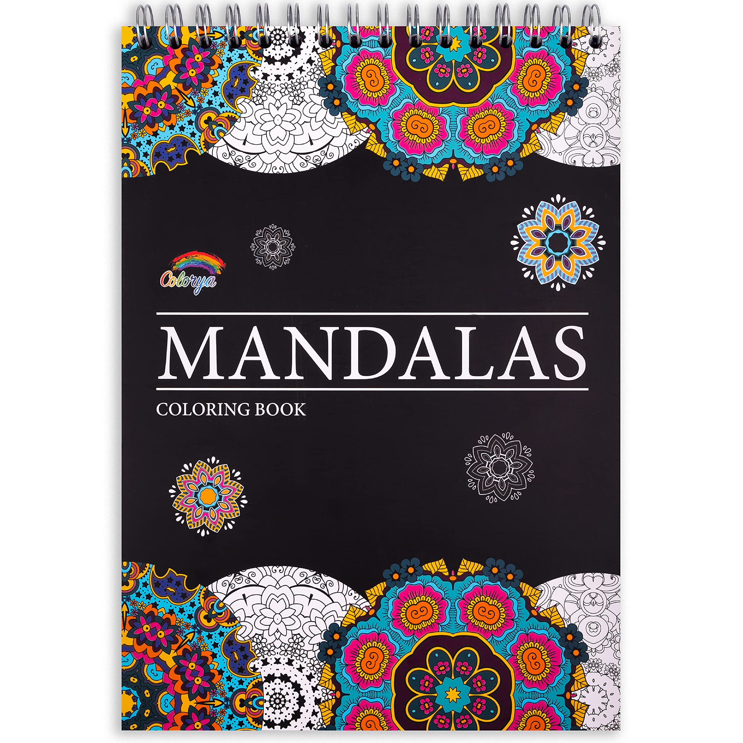 Cahier De Coloriage Mandalas Adultes - 20 Illustrations Exclusives, Papier épais A4, Reliure Spirale - Anti-stress, Art-thérapie